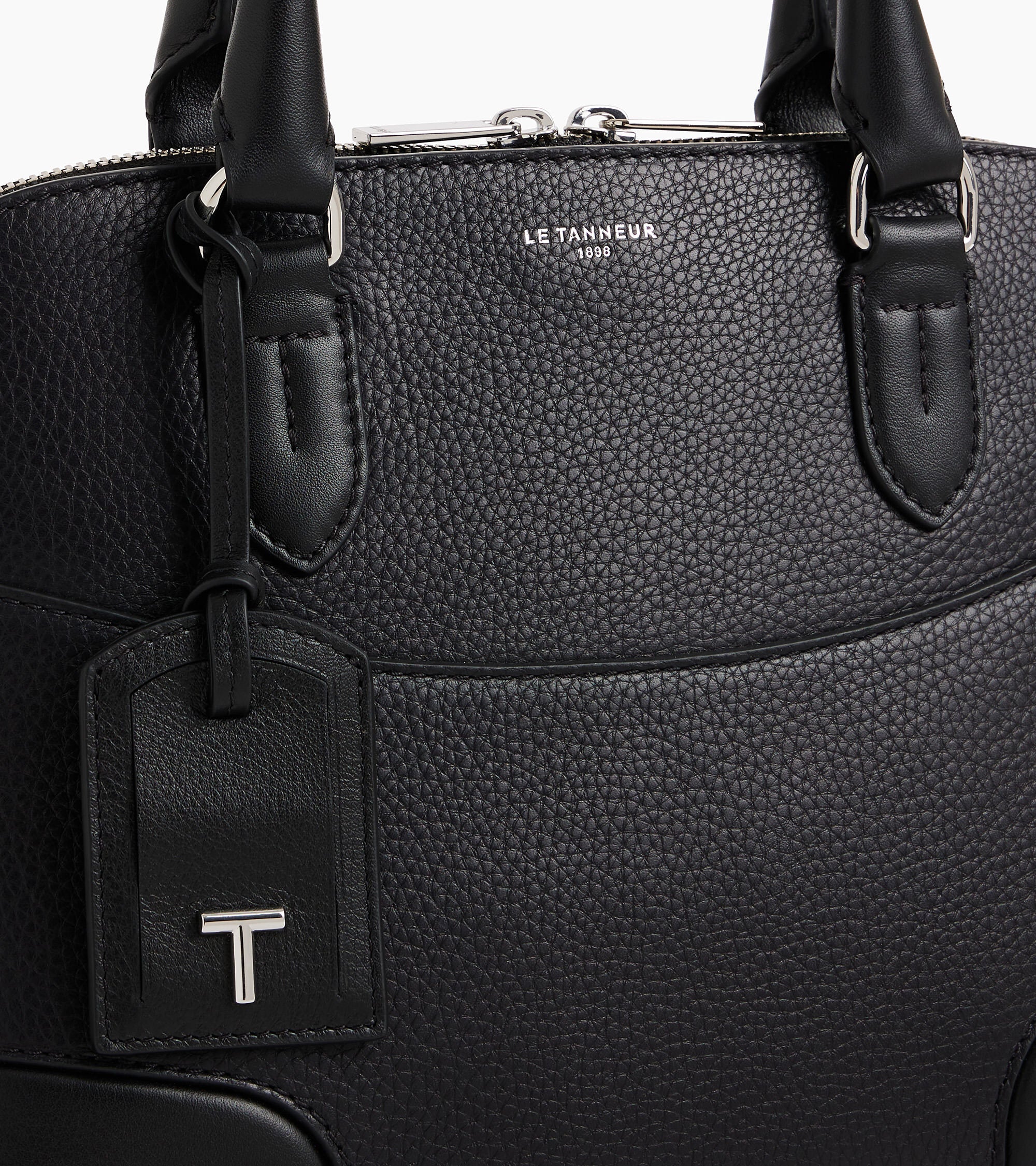 Bolso mediano Romy de cuero granulado y liso