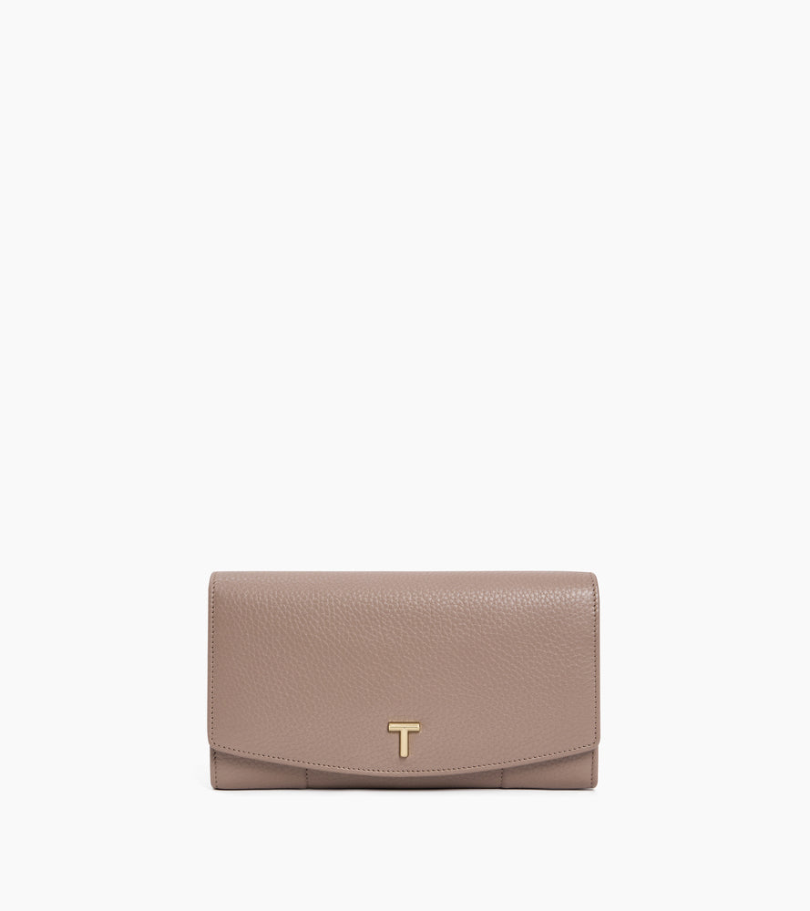 Grand portefeuille à rabat Romy en cuir grainé