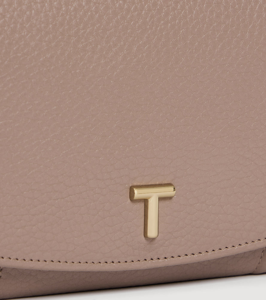 Large Romy flap wallet in grained leather